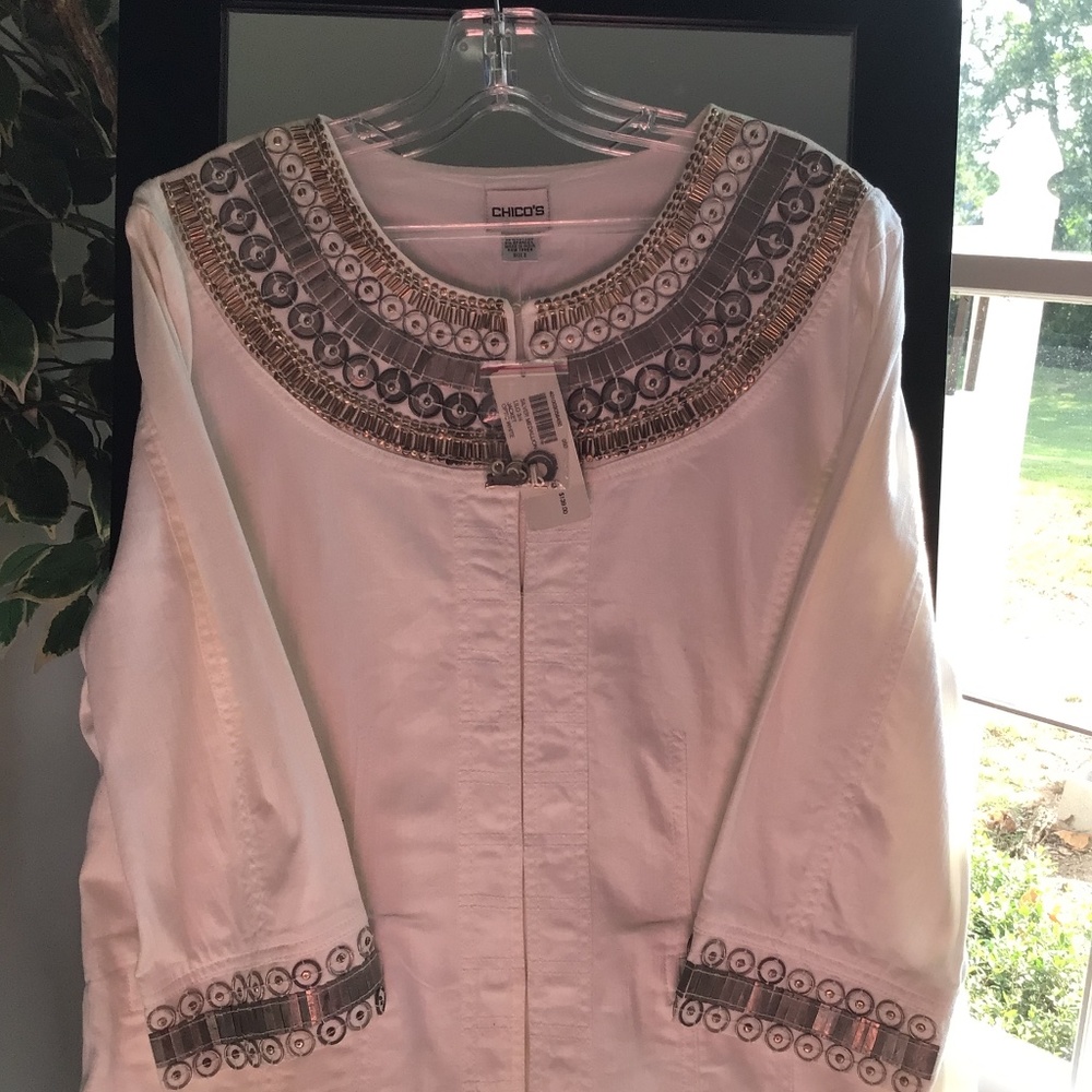 White denim jacket